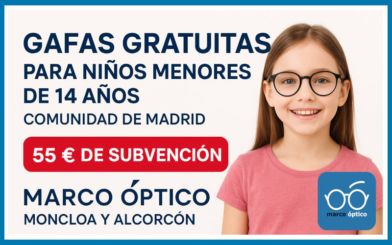 Gafas gratuitas para niños menores de 14 años — Marco Óptico